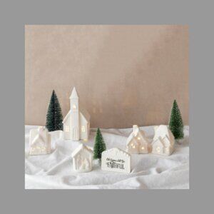 O Come All Ye Faithful, Christmas Village Set with Nativity - Brand New